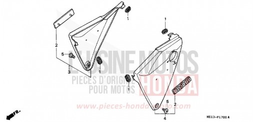 COUVERCLE LATERAL CB1000FP de 1993